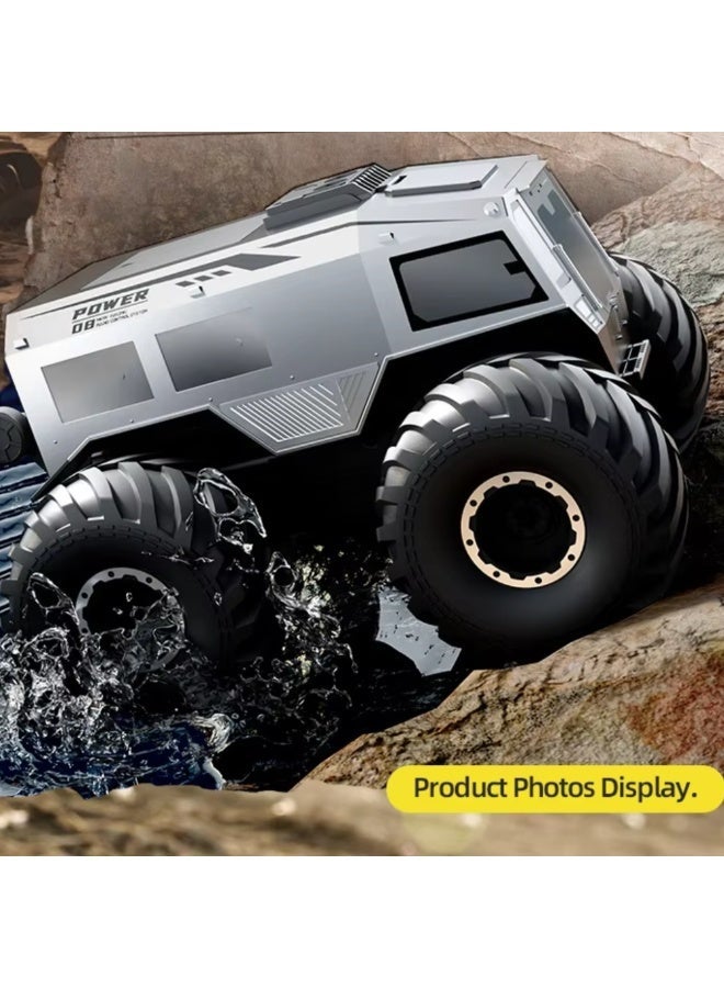 Twisoo 2.4G 4WD Amphibious RC Car, Off-Road All-Terrain Remote Control Car for Kids, Waterproof Stunt Vehicle for Outdoor Play, High-Speed Double-Sided Driving Toy Car, Birthday Gifts - Image 2